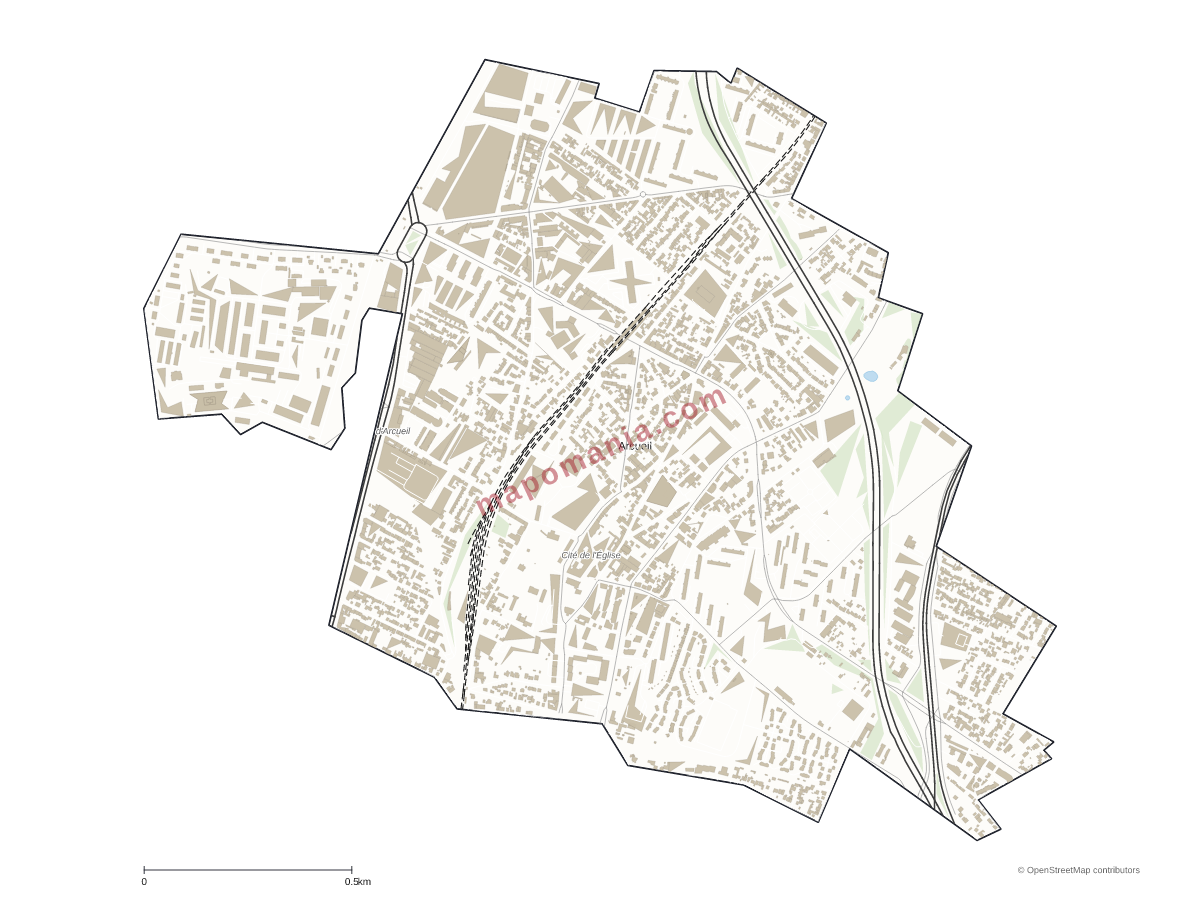 Carte de Arcueil à personnaliser