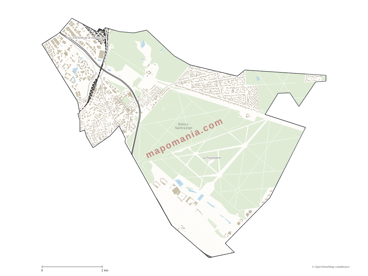 Carte de Boissy-Saint-Léger à personnaliser