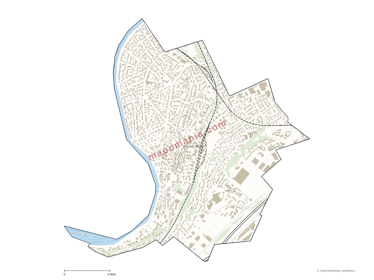 Carte de Bry-sur-Marne à personnaliser