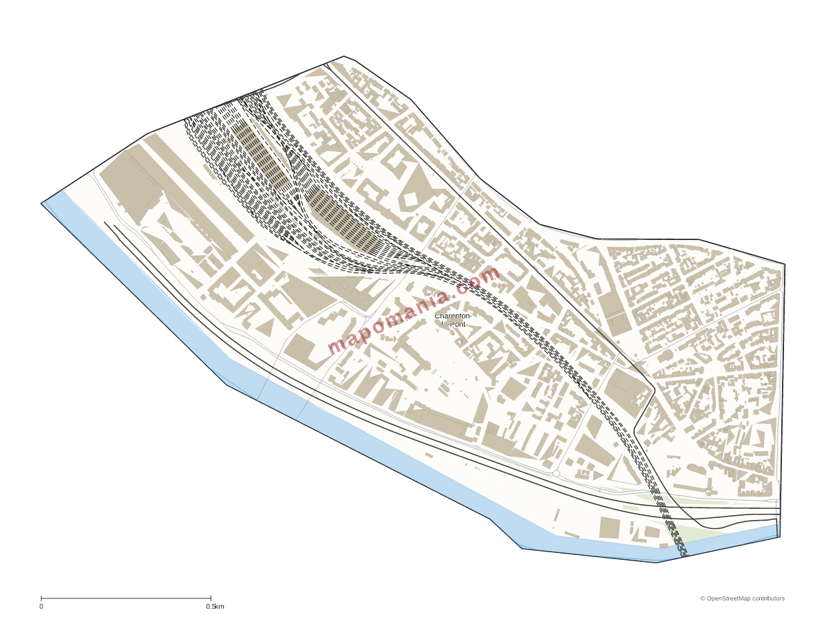 Carte de Charenton-le-Pont à personnaliser