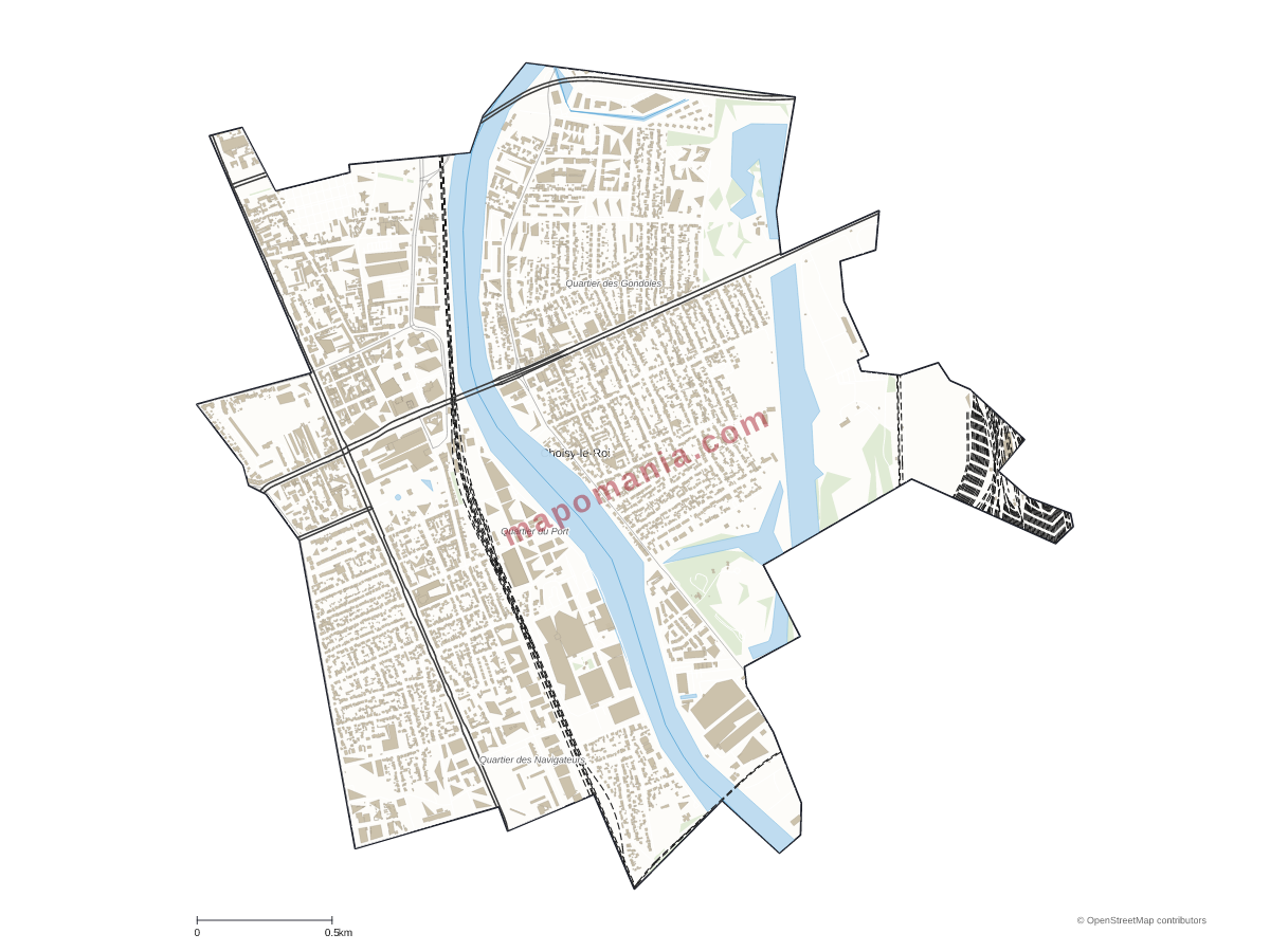 Carte de Choisy-le-Roi à personnaliser