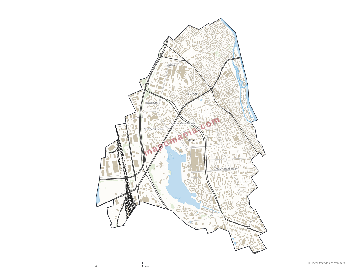 Carte de Créteil à personnaliser