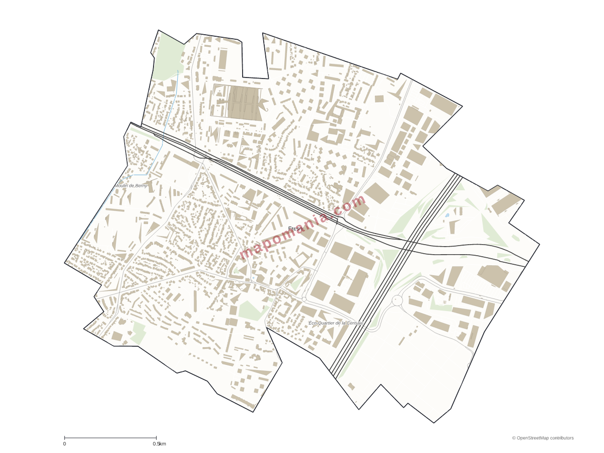 Carte de Fresnes à personnaliser
