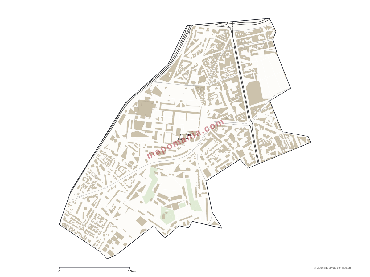 Carte de Le Kremlin-Bicêtre à personnaliser