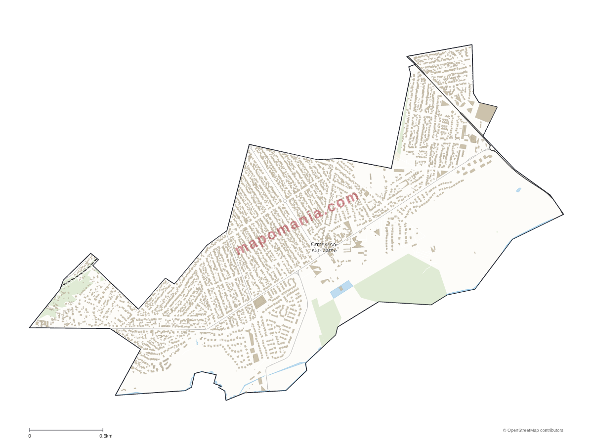 Carte de Ormesson-sur-Marne à personnaliser