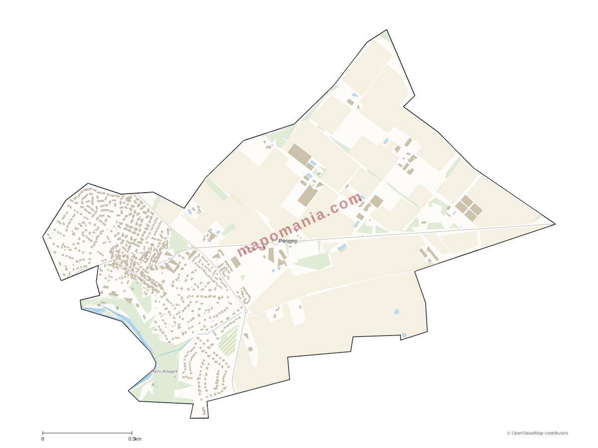Carte de Périgny à personnaliser