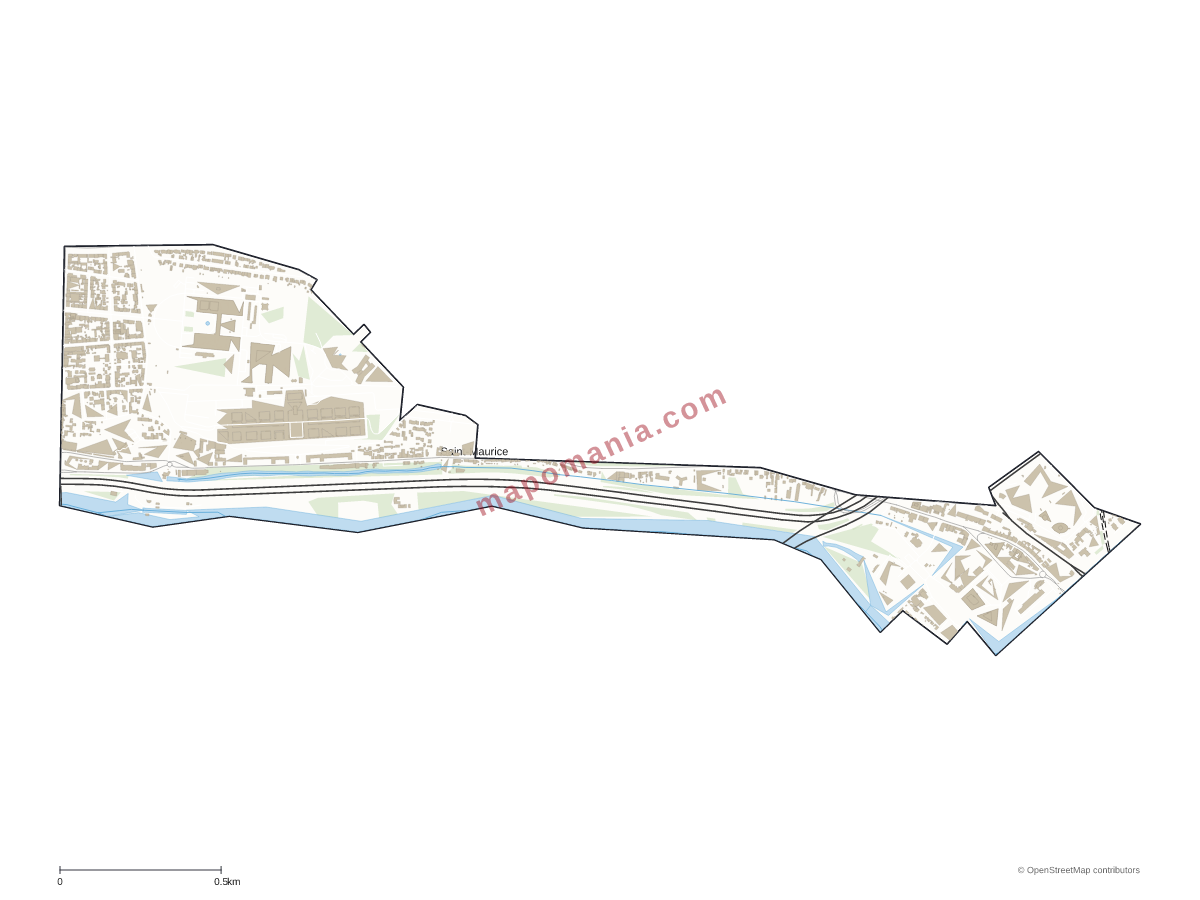 Carte de Saint-Maurice à personnaliser