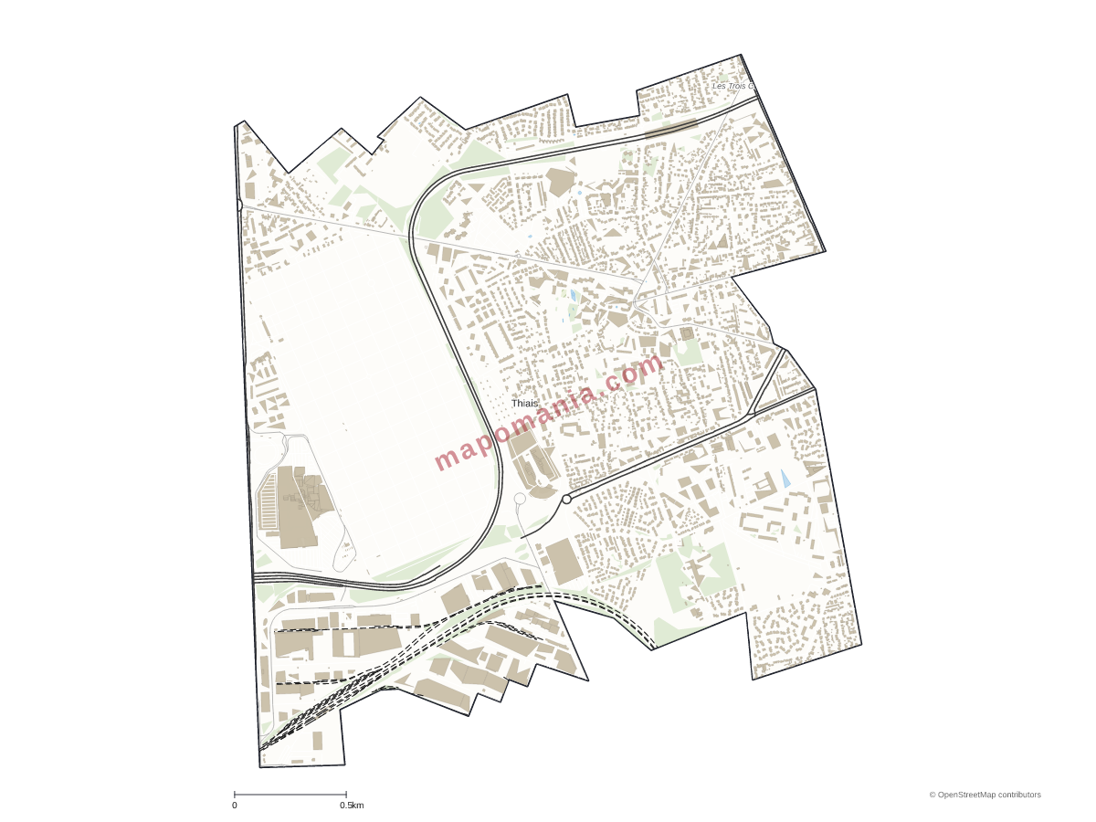 Carte de Thiais à personnaliser