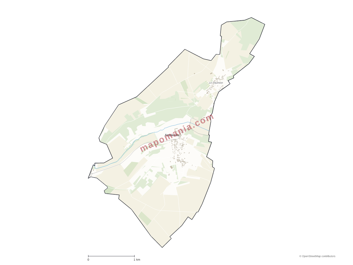 Carte de Ambleville à personnaliser