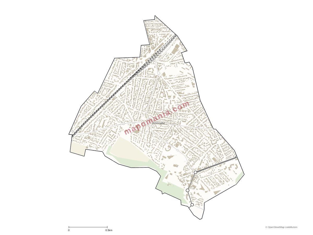 Carte de Arnouville à personnaliser