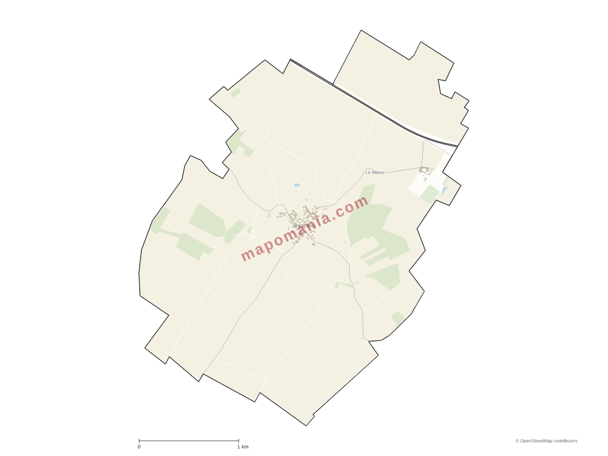 Carte de Banthelu à personnaliser