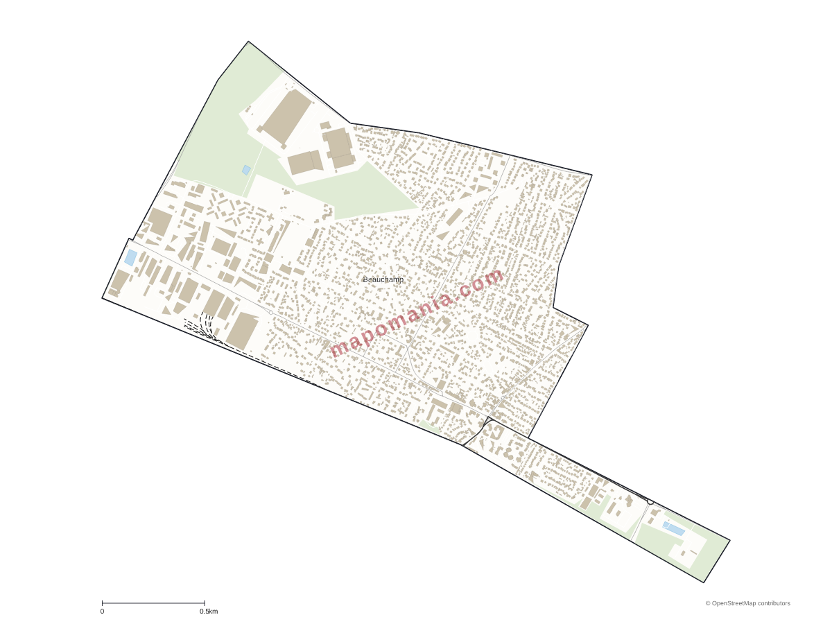 Carte de Beauchamp à personnaliser