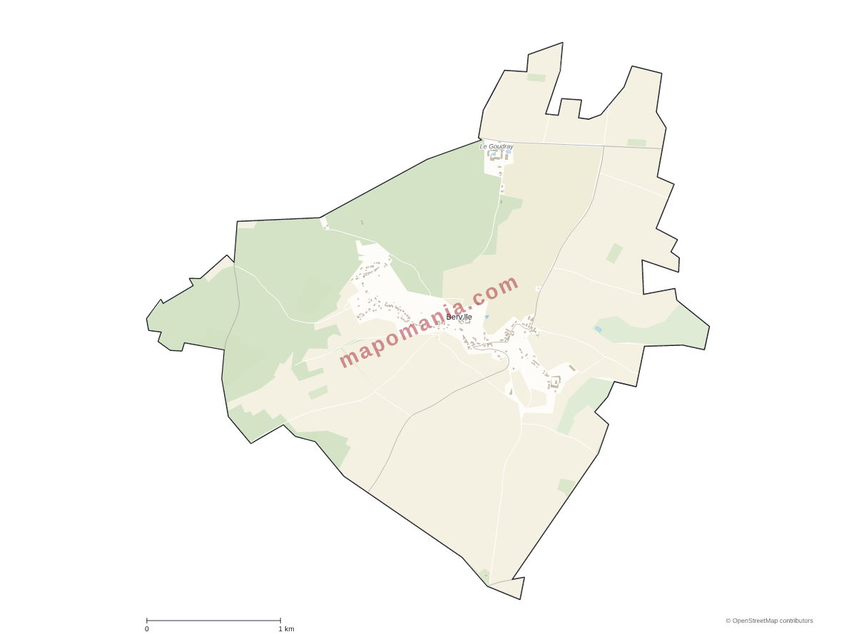Carte de Berville à personnaliser