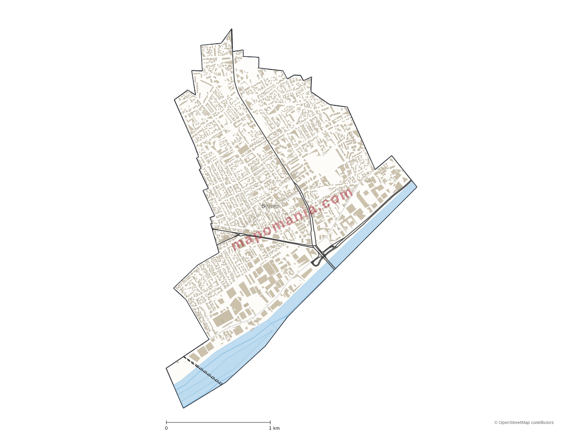 Carte de Bezons à personnaliser