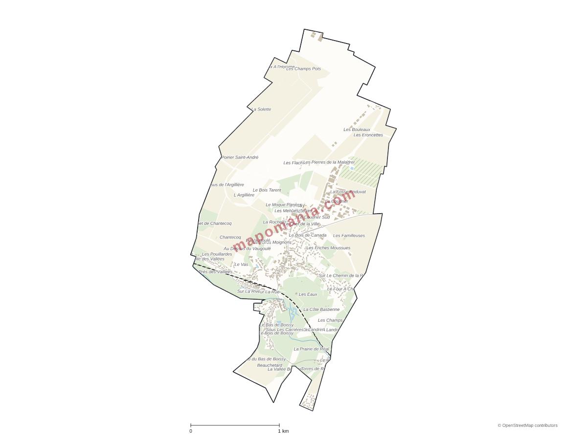 Carte de Boissy-l'Aillerie à personnaliser