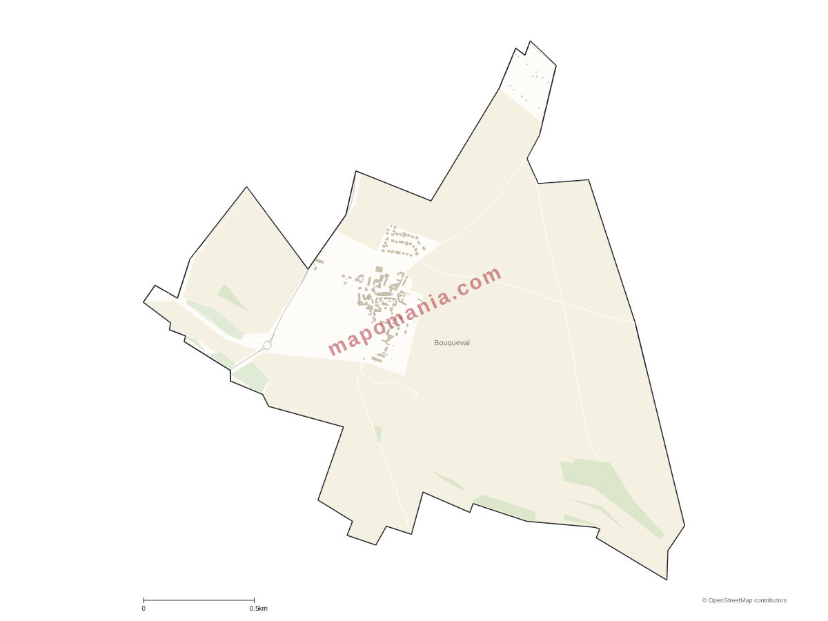 Carte de Bouqueval à personnaliser
