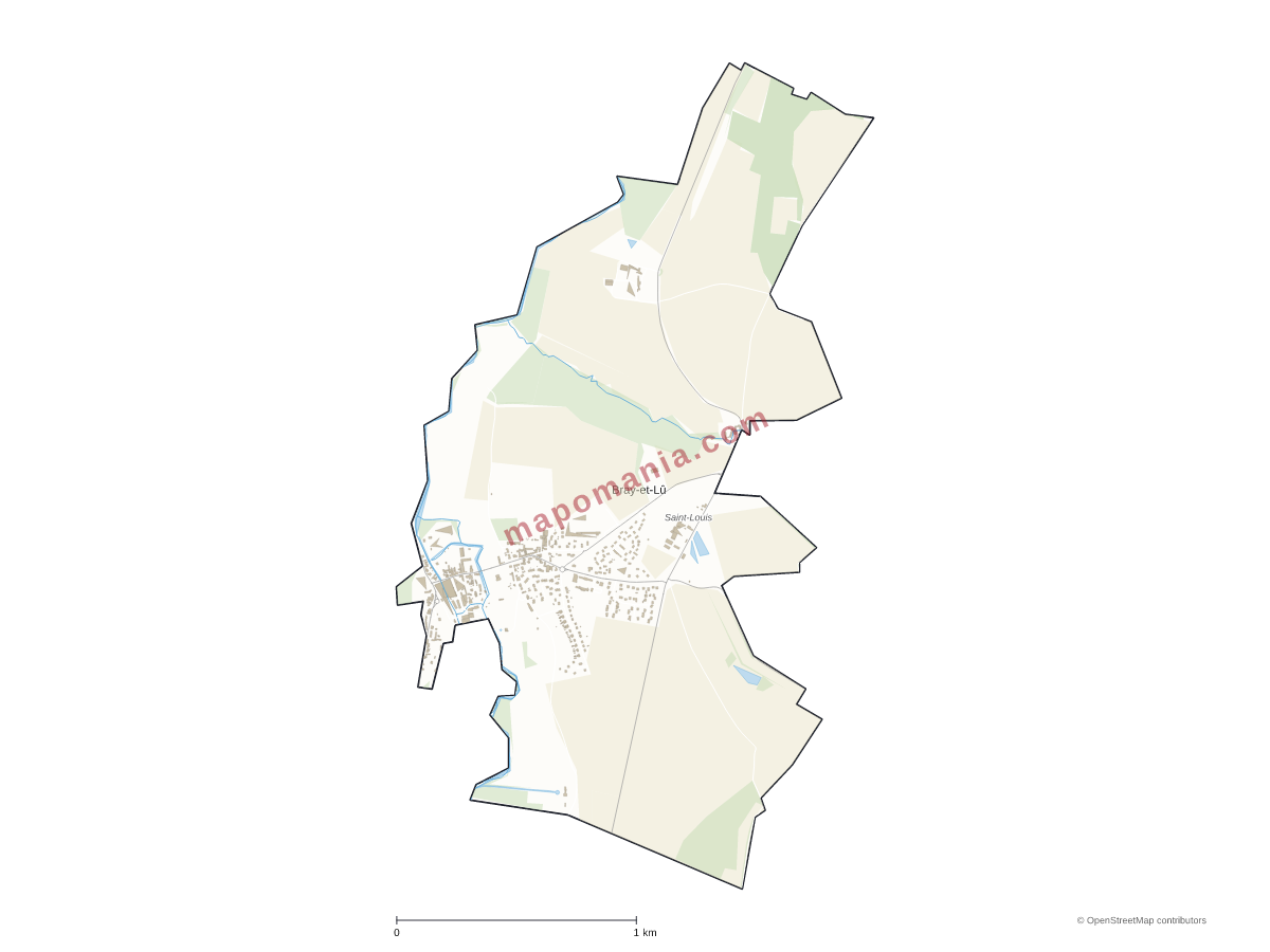 Carte de Bray-et-Lû à personnaliser