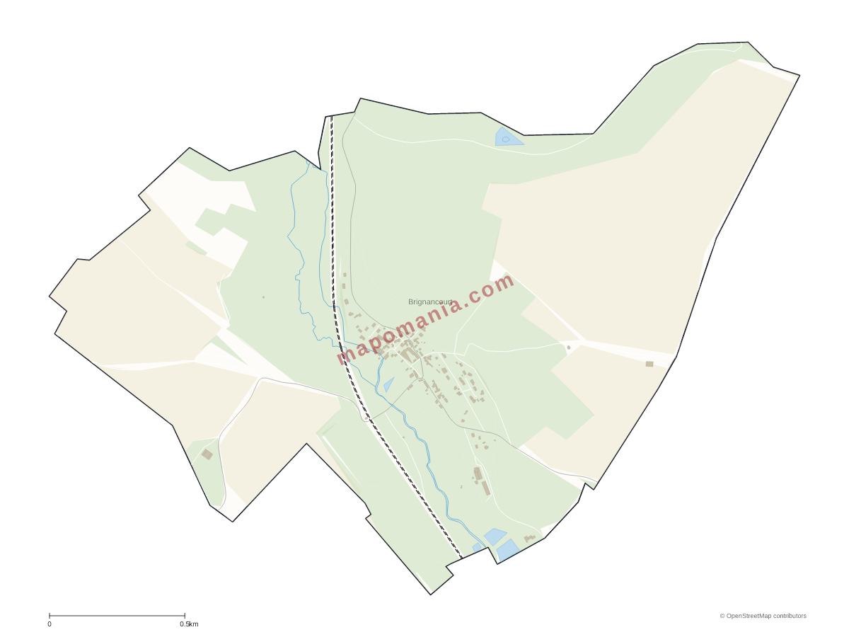 Carte de Brignancourt à personnaliser