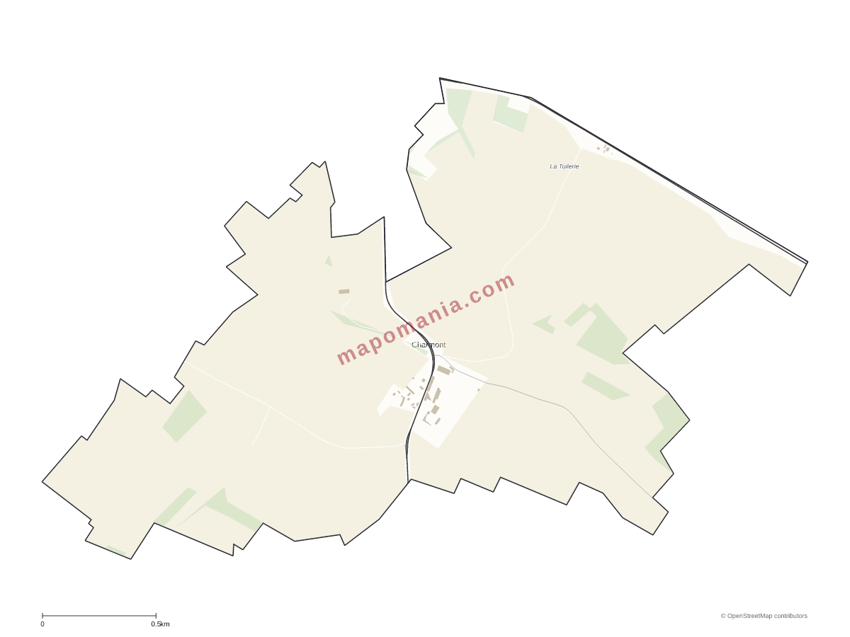 Carte de Charmont à personnaliser