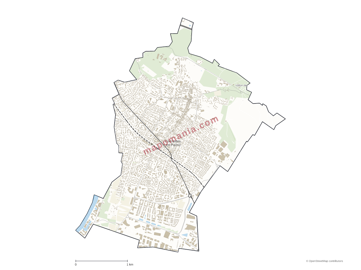 Carte de Cormeilles-en-Parisis à personnaliser