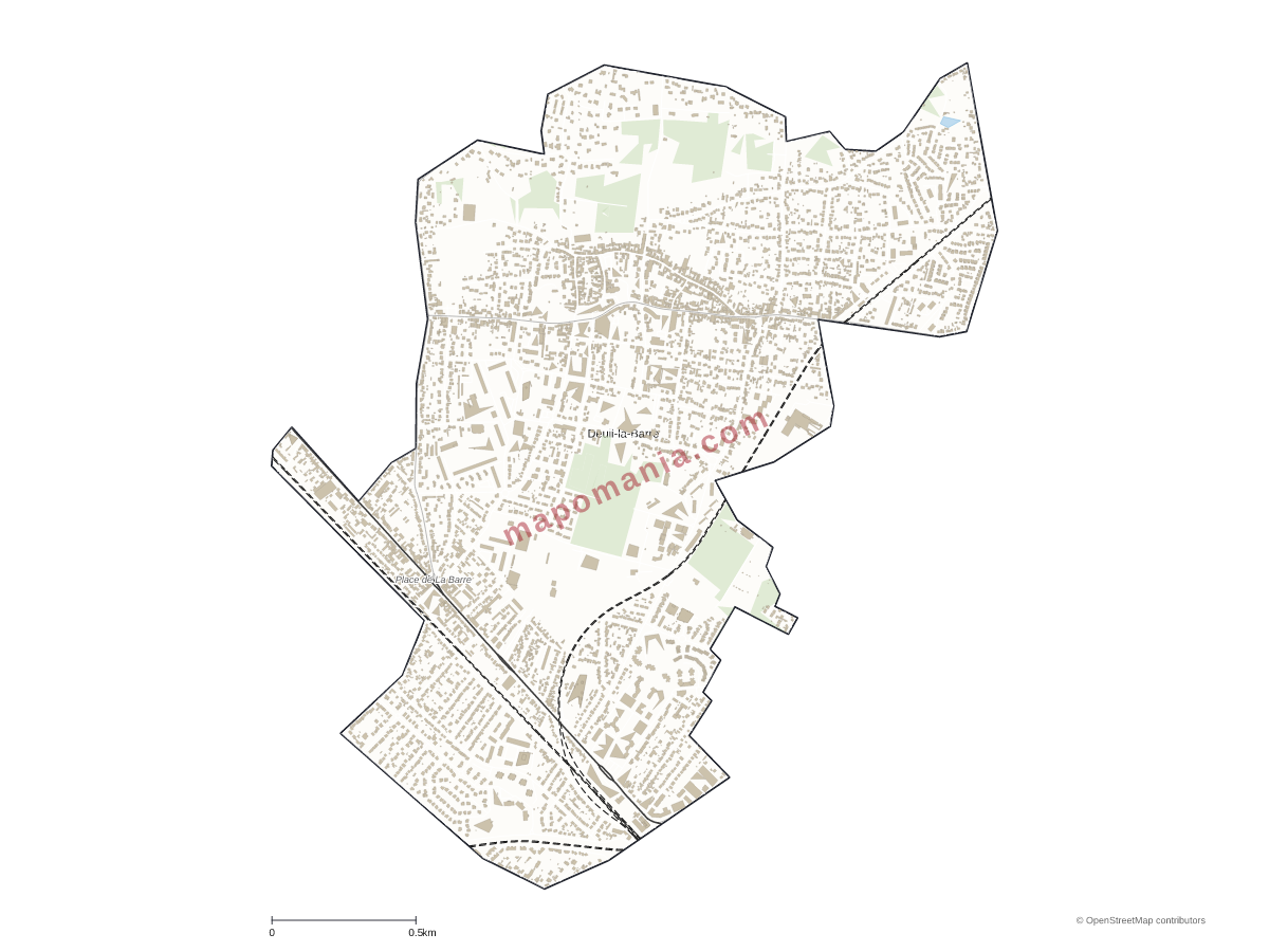Carte de Deuil-la-Barre à personnaliser