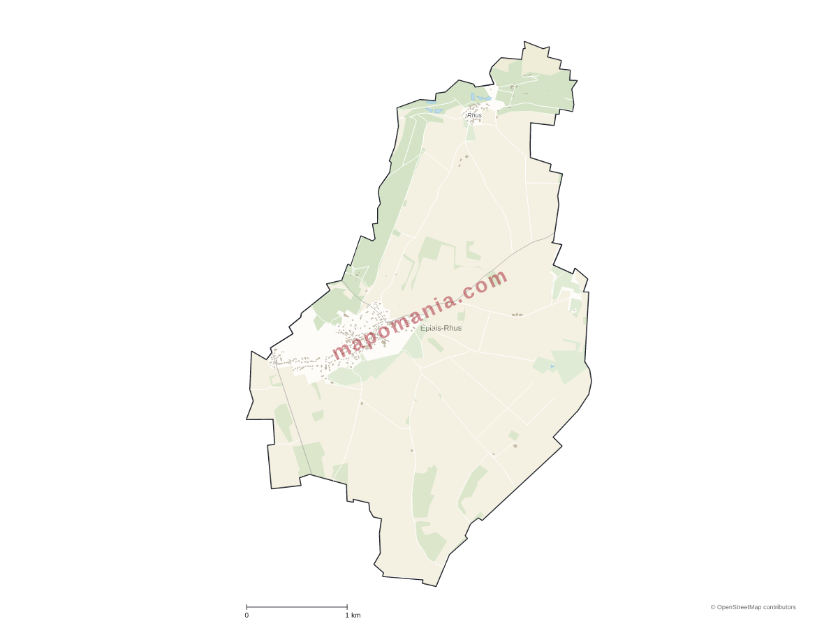 Carte de Épiais-Rhus à personnaliser