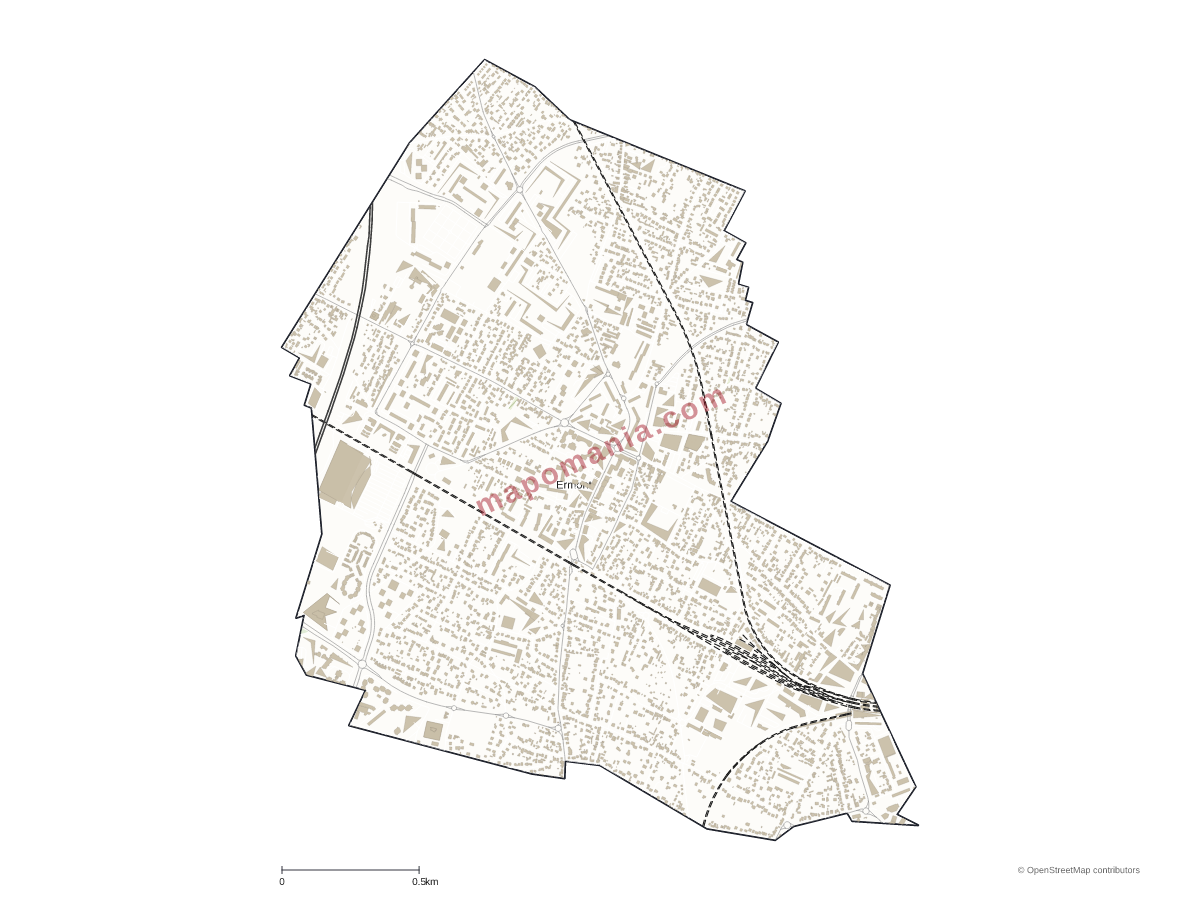 Carte de Ermont à personnaliser