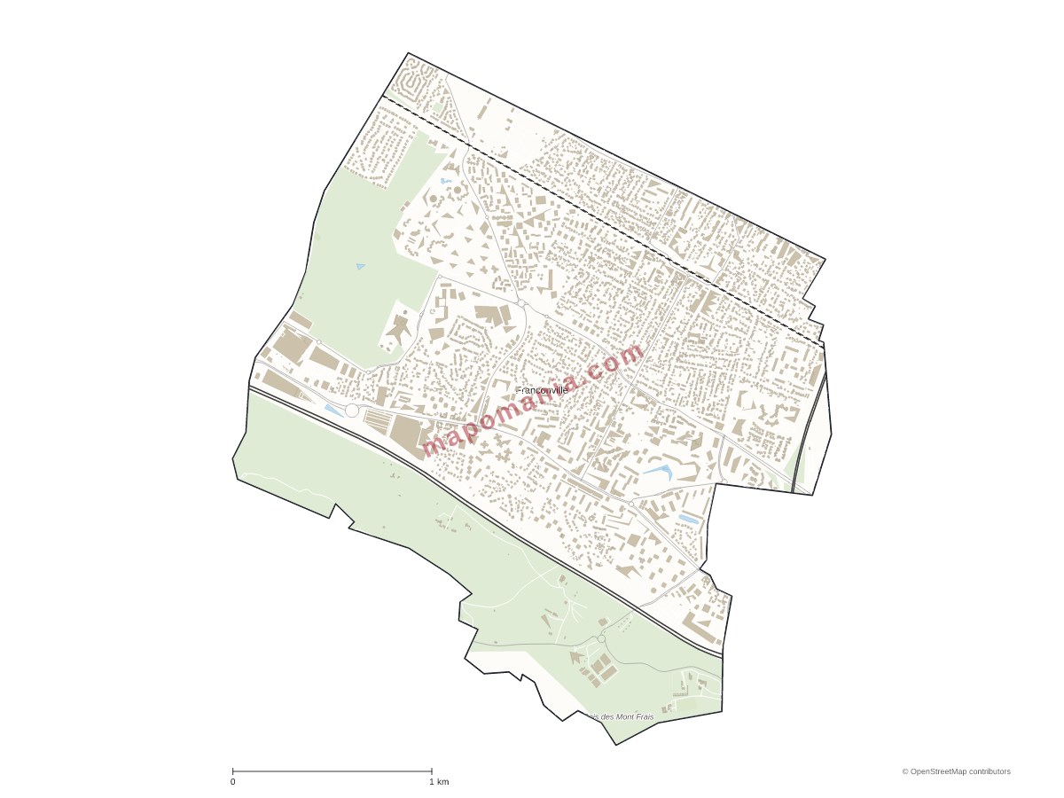 Carte de Franconville à personnaliser