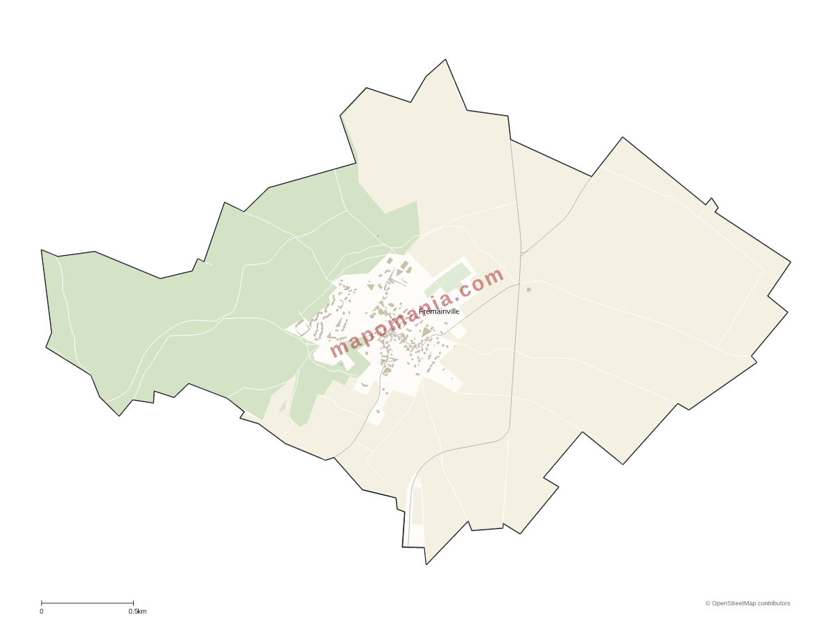 Carte de Frémainville à personnaliser