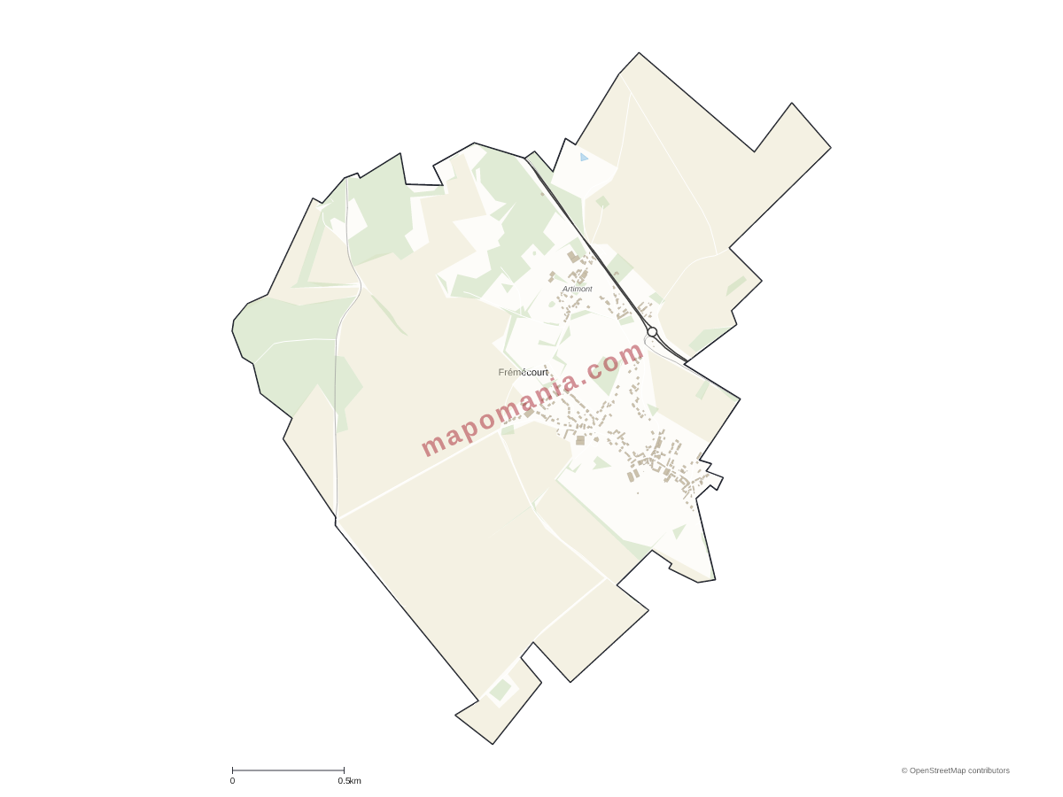 Carte de Frémécourt à personnaliser