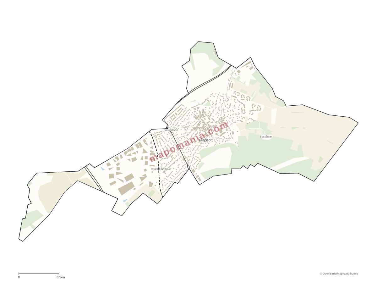 Carte de Frépillon à personnaliser