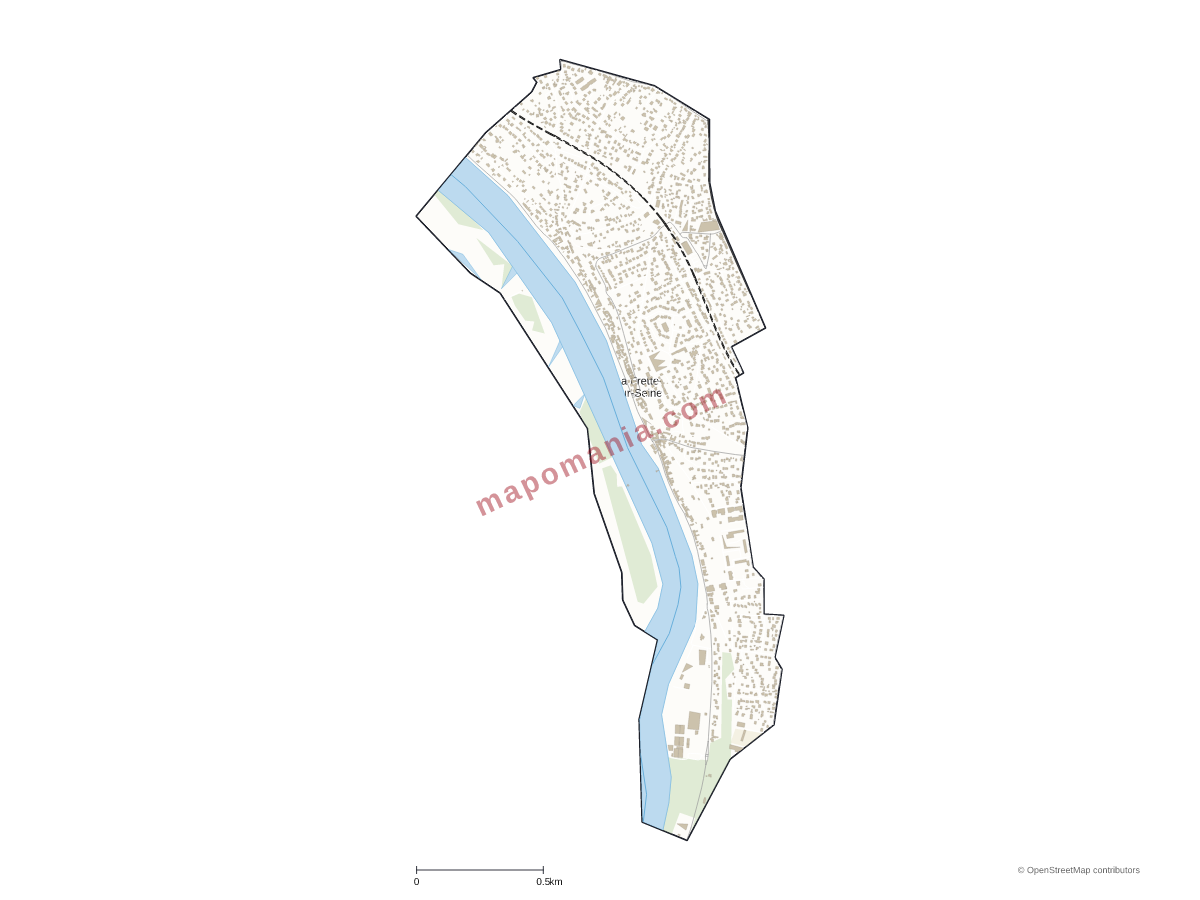 Carte de La Frette-sur-Seine à personnaliser