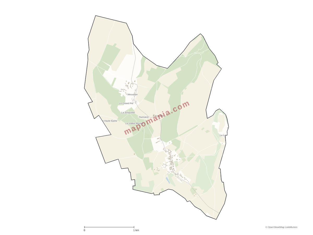 Carte de Frouville à personnaliser
