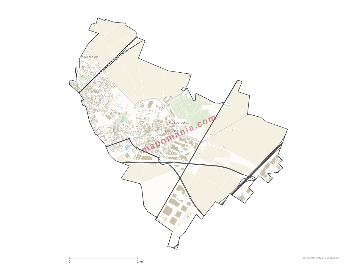 Carte de Gonesse à personnaliser