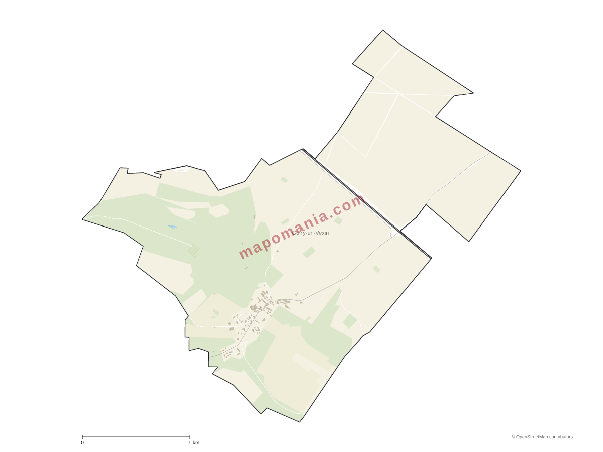 Carte de Guiry-en-Vexin à personnaliser