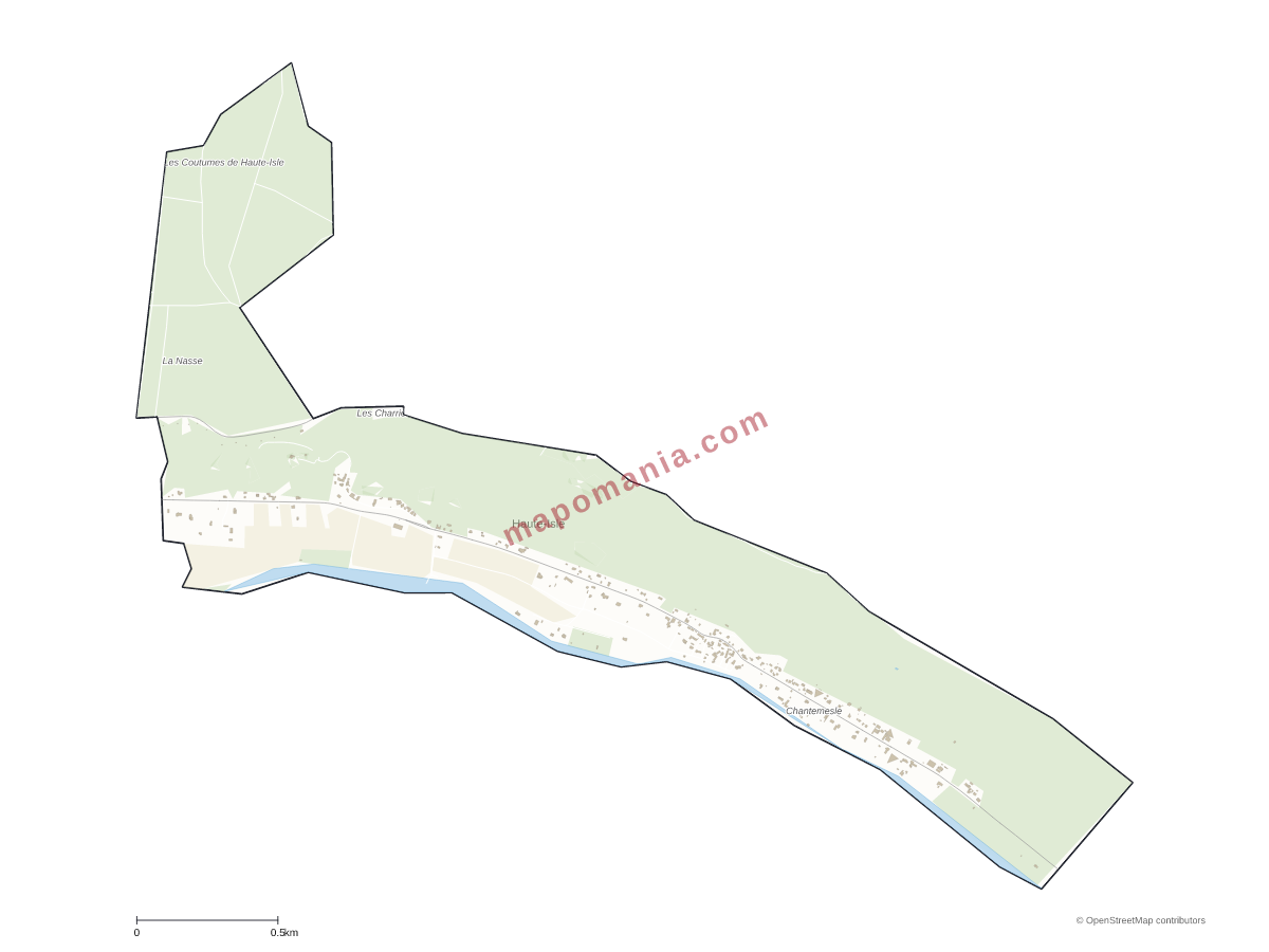 Carte de Haute-Isle à personnaliser