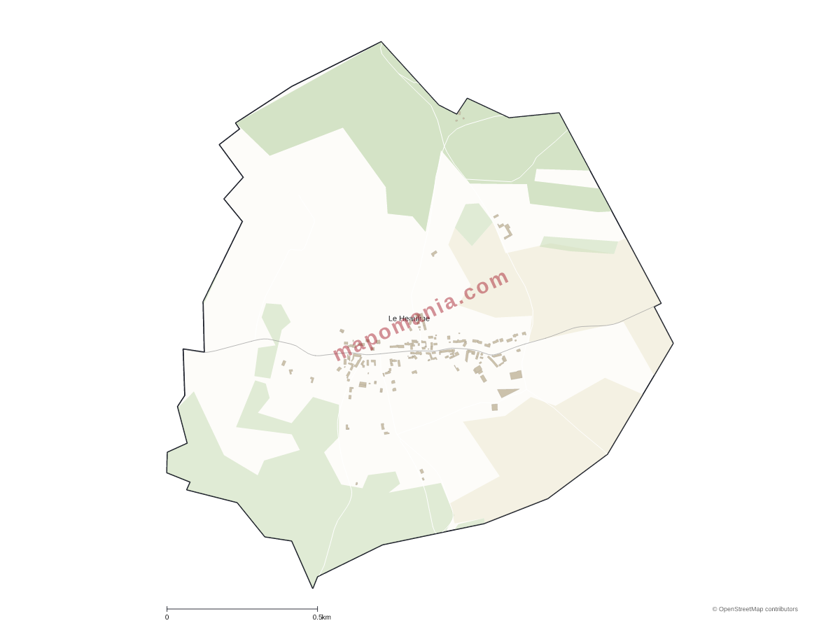 Carte de Le Heaulme à personnaliser