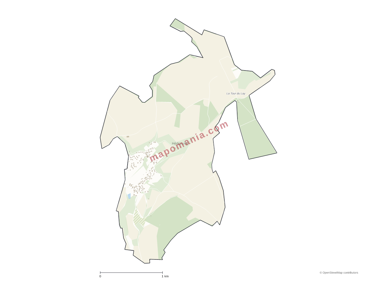 Carte de Hédouville à personnaliser