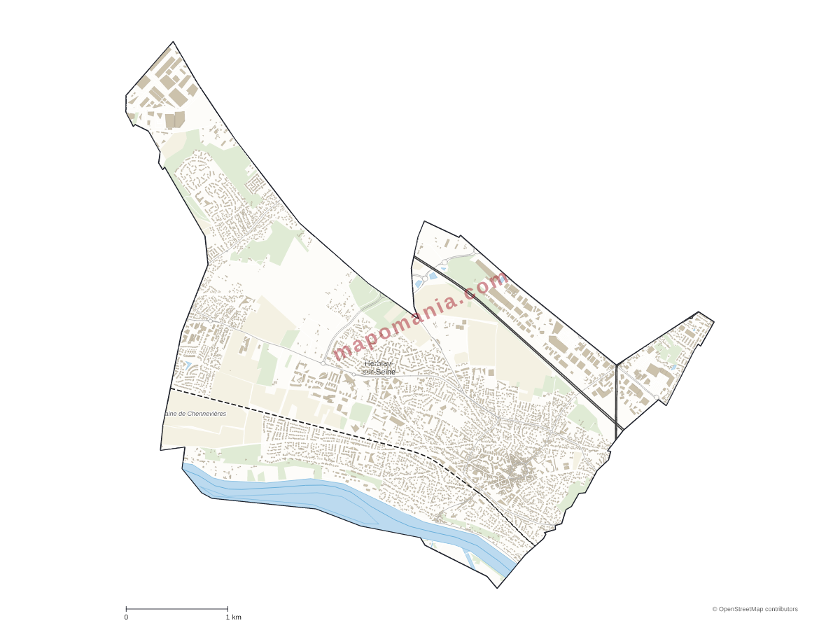 Carte de Herblay-sur-Seine à personnaliser