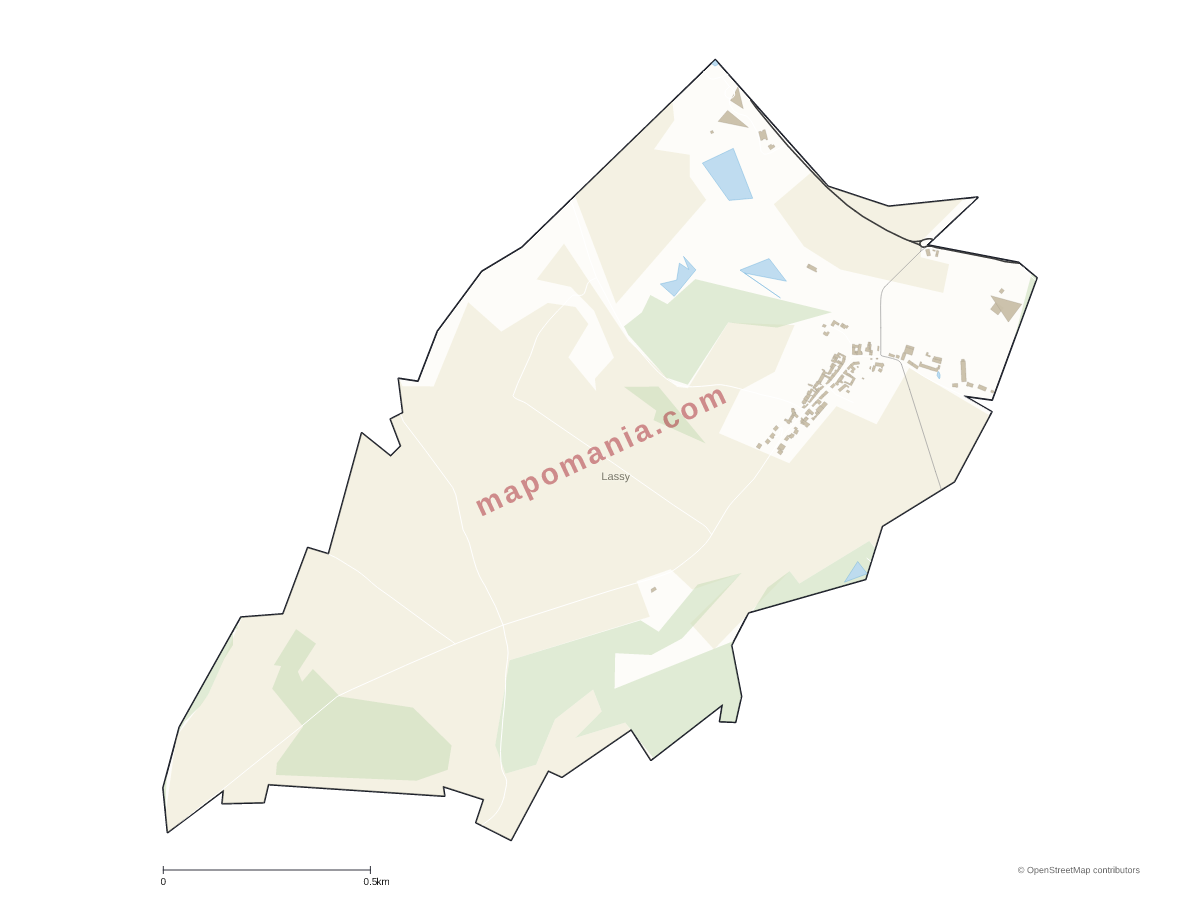 Carte de Lassy à personnaliser