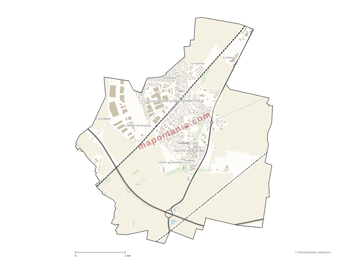 Carte de Louvres à personnaliser