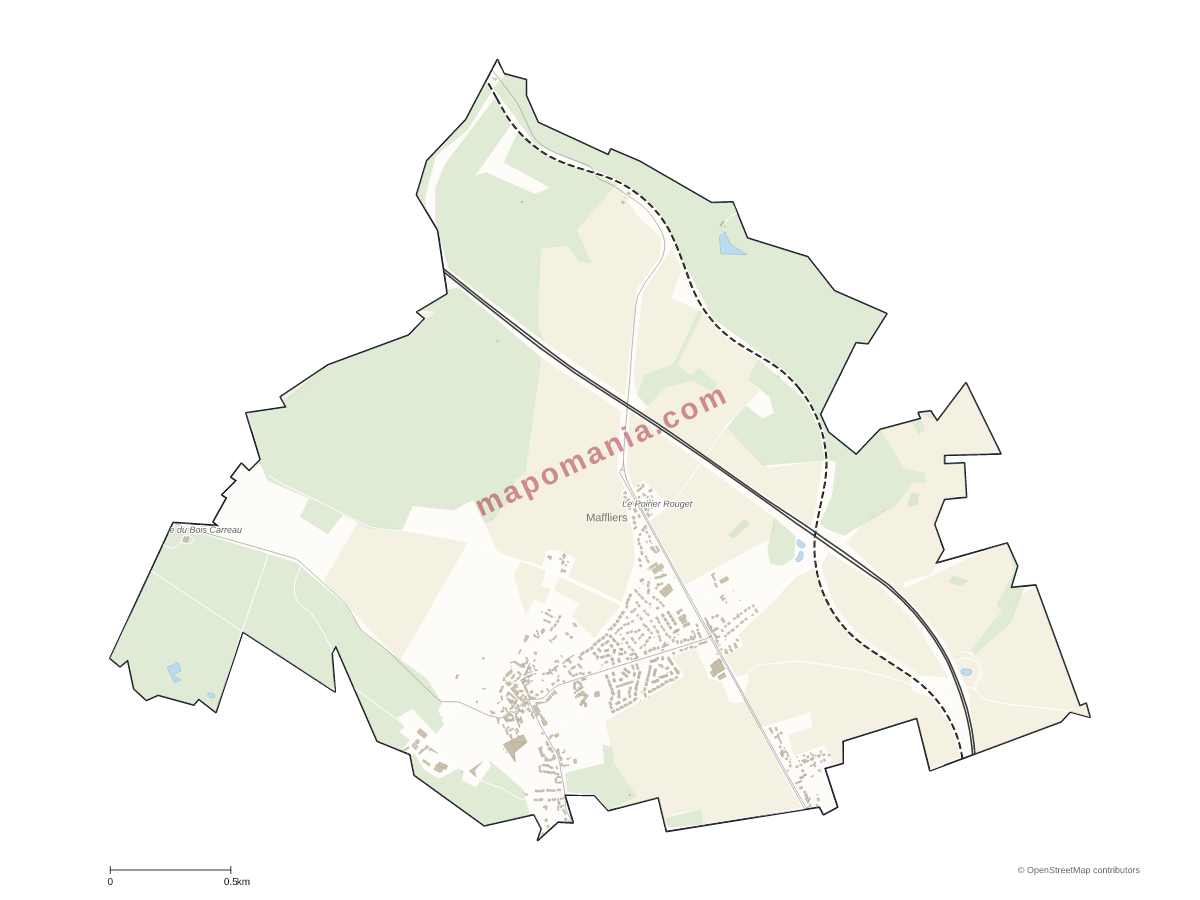Carte de Maffliers à personnaliser