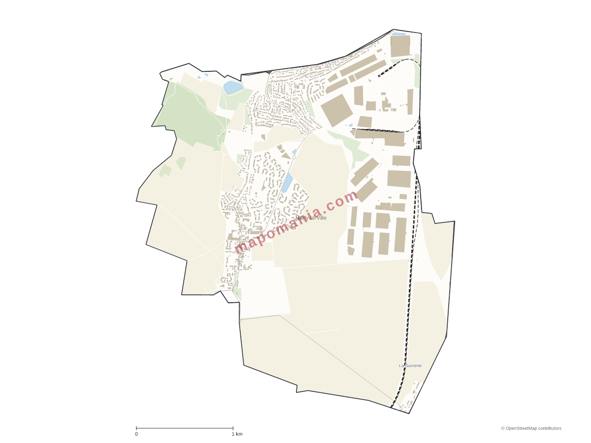 Carte de Marly-la-Ville à personnaliser