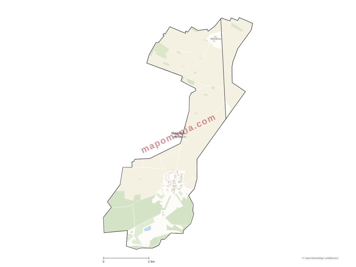 Carte de Maudétour-en-Vexin à personnaliser