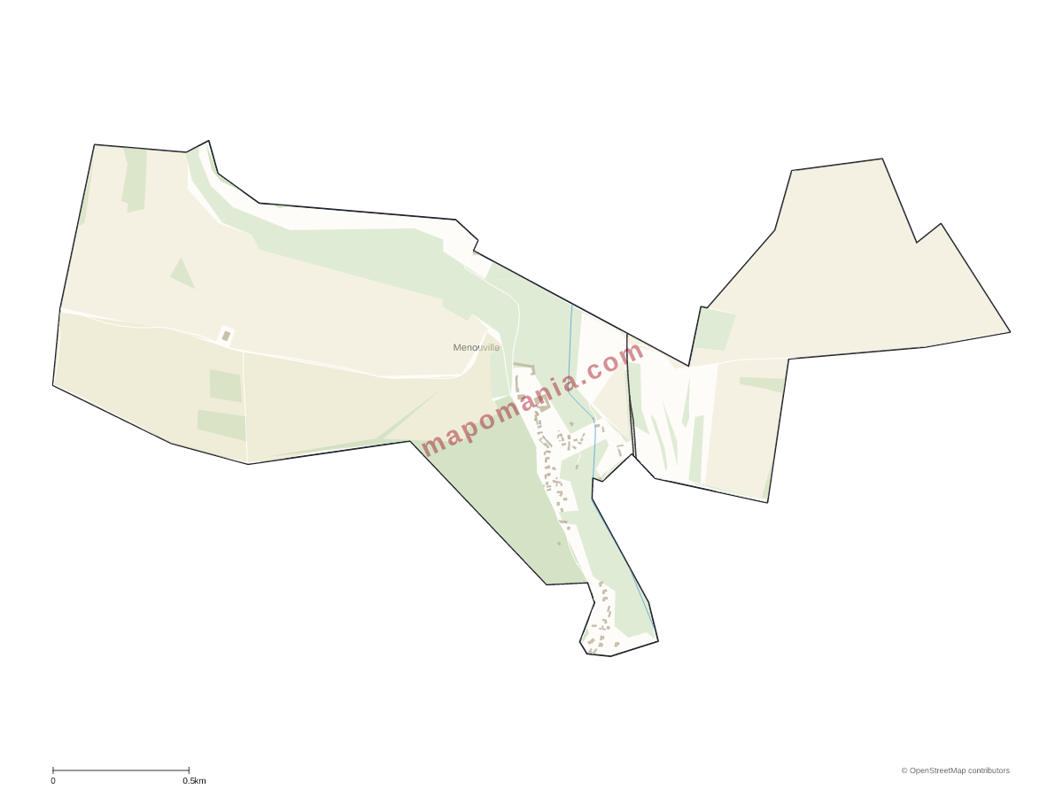Carte de Menouville à personnaliser