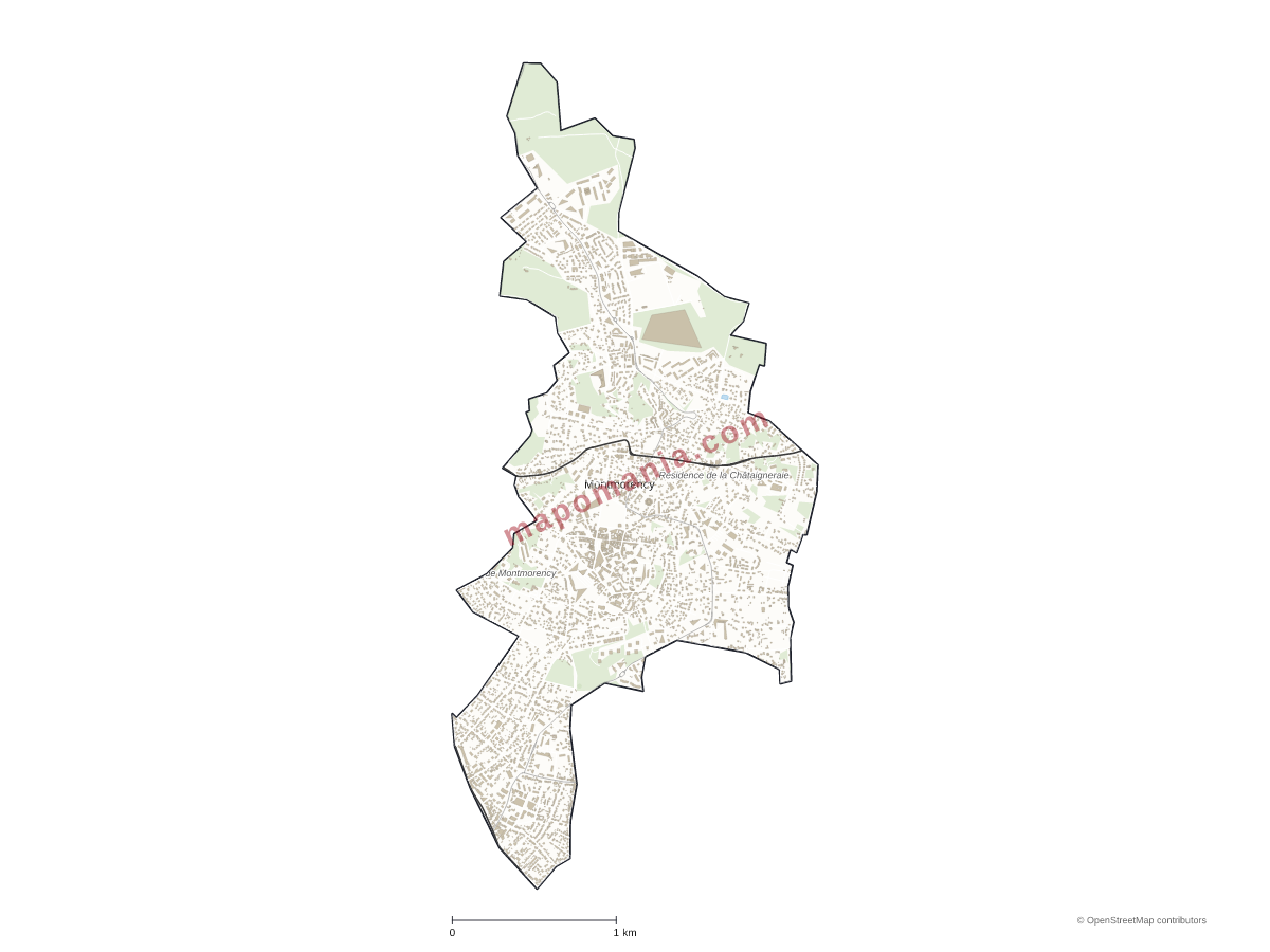 Carte de Montmorency à personnaliser