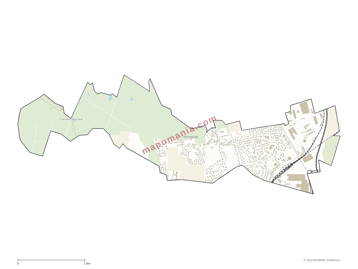 Carte de Montsoult à personnaliser