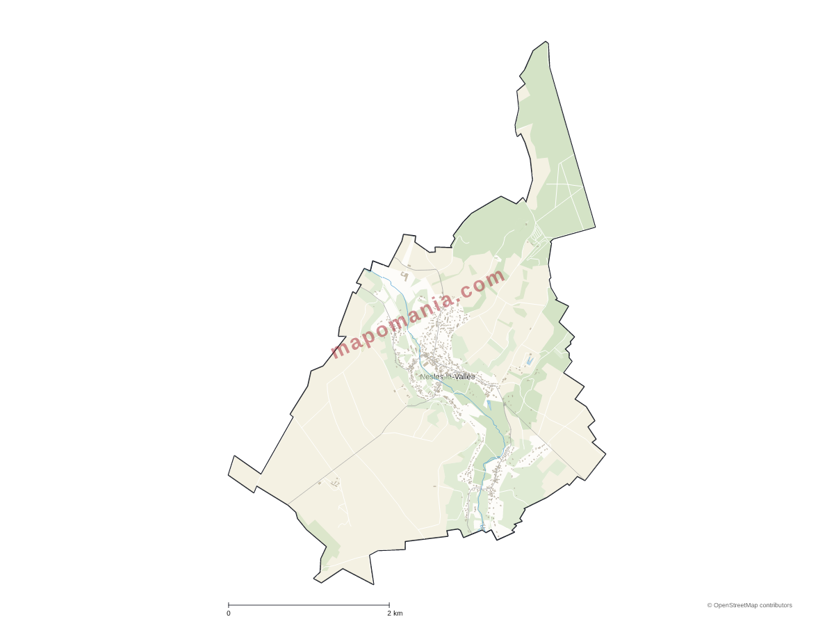 Carte de Nesles-la-Vallée à personnaliser