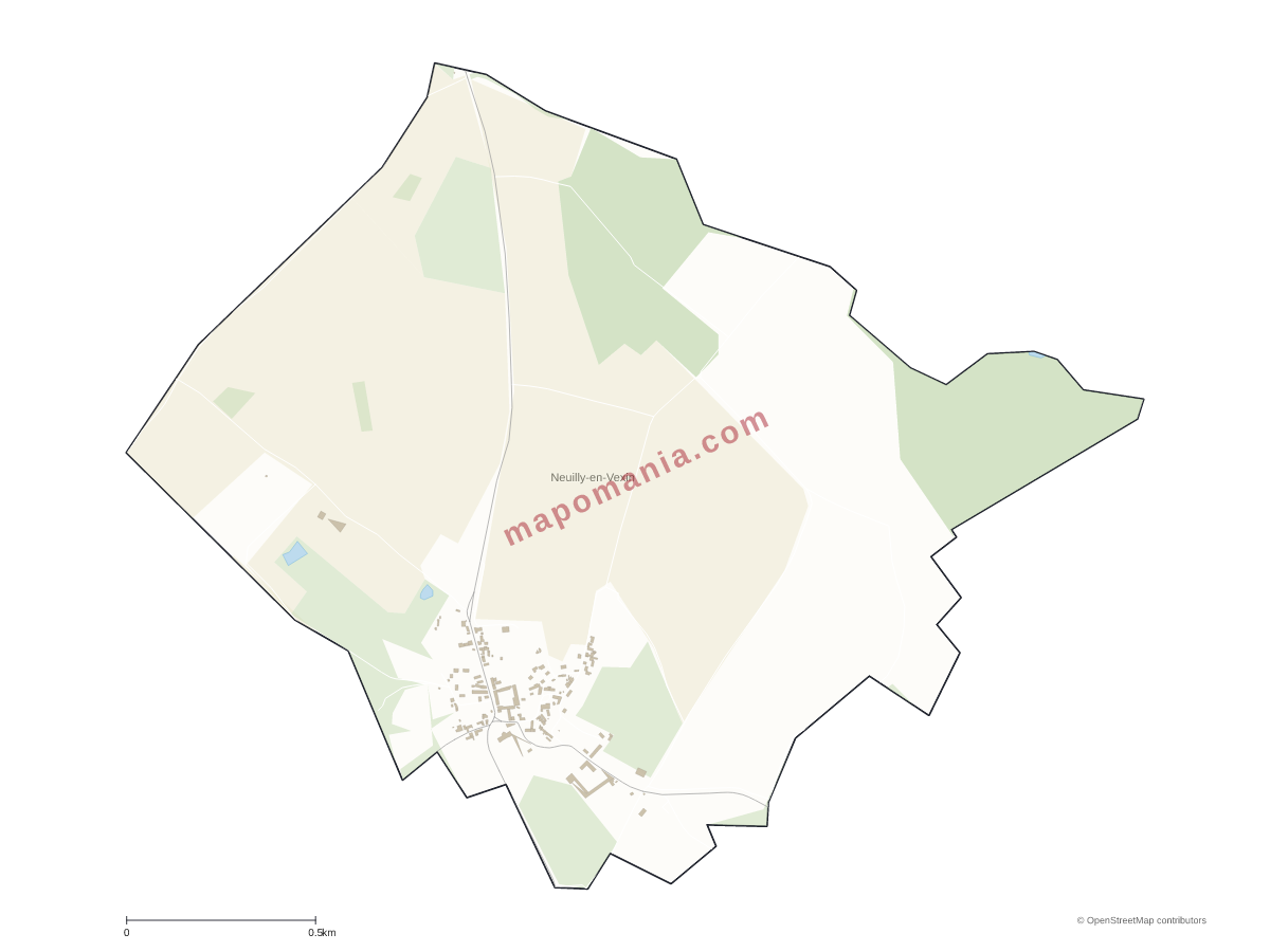 Carte de Neuilly-en-Vexin à personnaliser