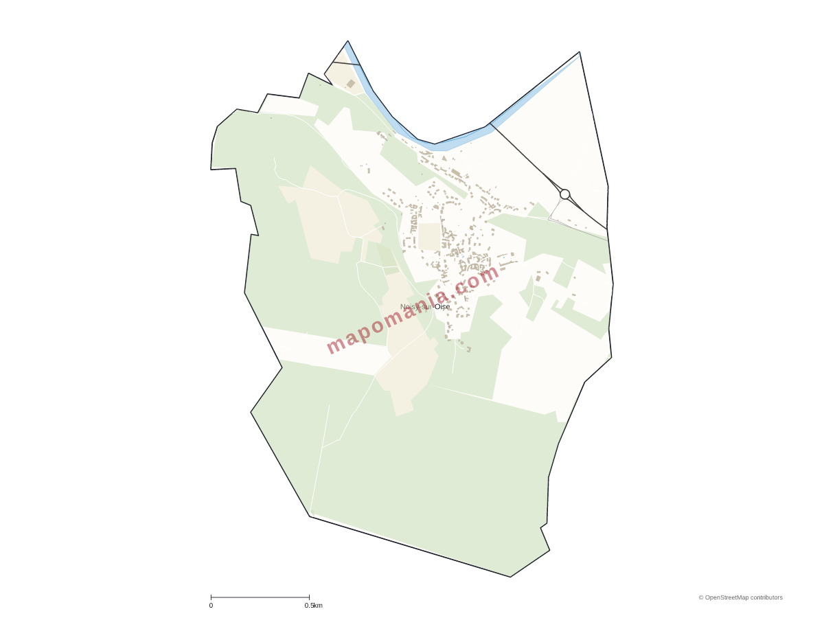 Carte de Noisy-sur-Oise à personnaliser